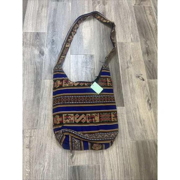 Bohemian Hippie Handcrafted Artisan Crossbody Bag Ethnic Tribal Multicolored - Picture 3 of 9